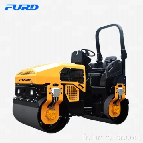 Compacteur FYL-1200 de rouleau de route de tambours de vibration de 3 tonnes